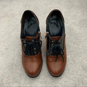 brown and black booties size 7.5